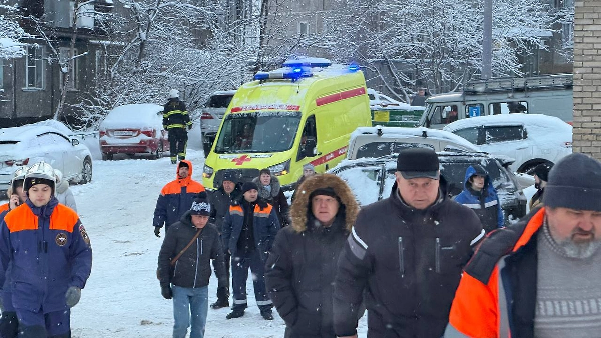 Кадр с места ЧП. Фото © Telegram / Иван Лебедев Мурманск