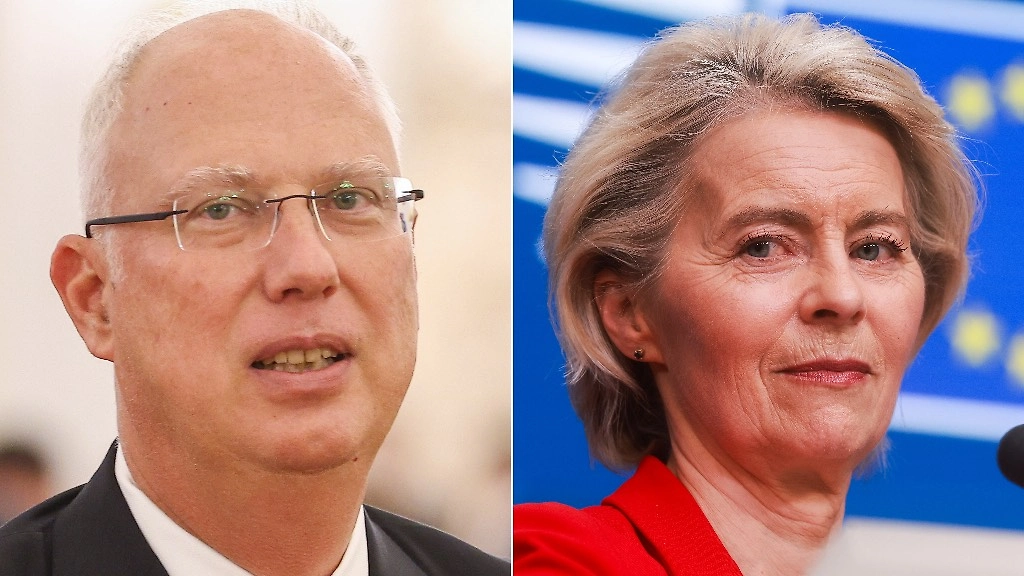 Кирилл Дмитриев и Урсула фон дер Ляйен. Обложка © ТАСС / Сергей Булкин, EPA