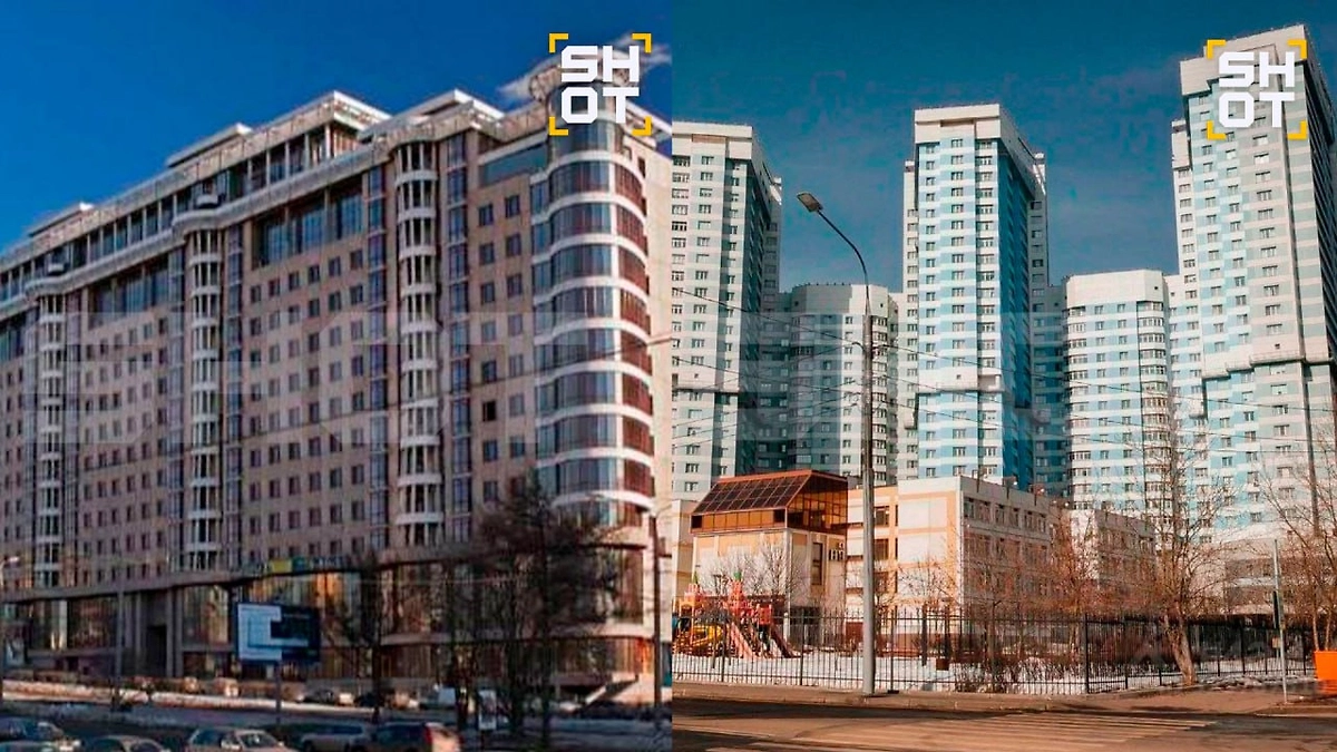 ЖК «Новый Арбат» и «Гранд Парк» в Москве, в которых у Александра Кокорина есть квартиры. Коллаж @ SHOT