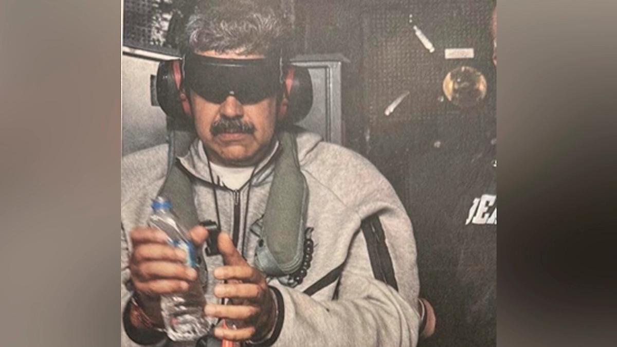 Мадуро на американском корабле Iwo Jima. © Truth Social / realDonaldTrump