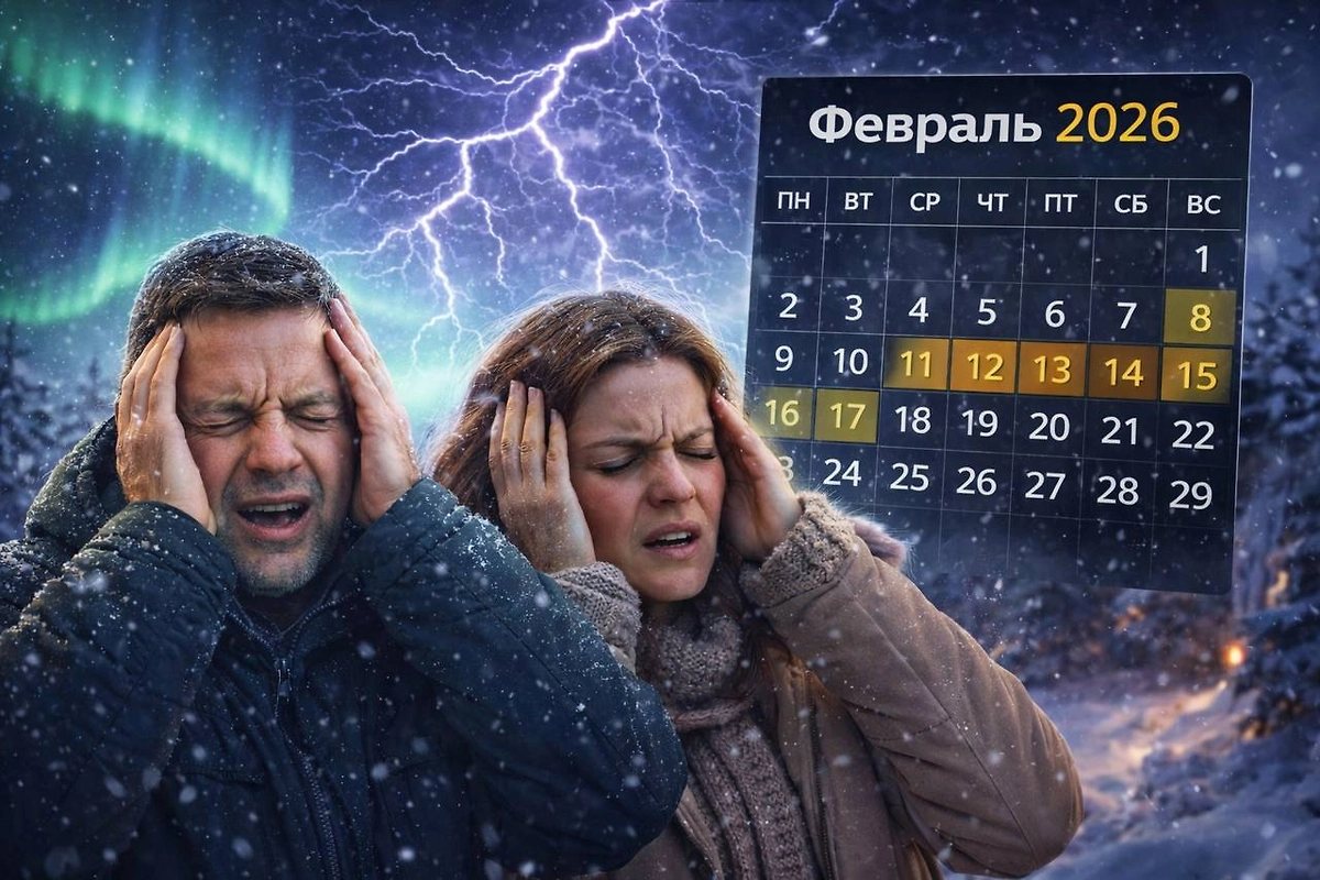 Магнитные бури в феврале 2026 года: календарь, дни пиковой активности, влияние на самочувствие и как пережить. Обложка © ChatGPT