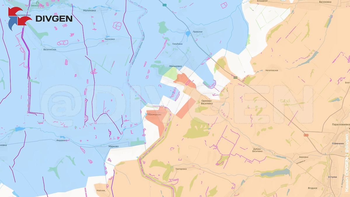 Карта СВО на 7 января 2026 года. Армия России освободила Новомарково. Фото © Telegram / divgen