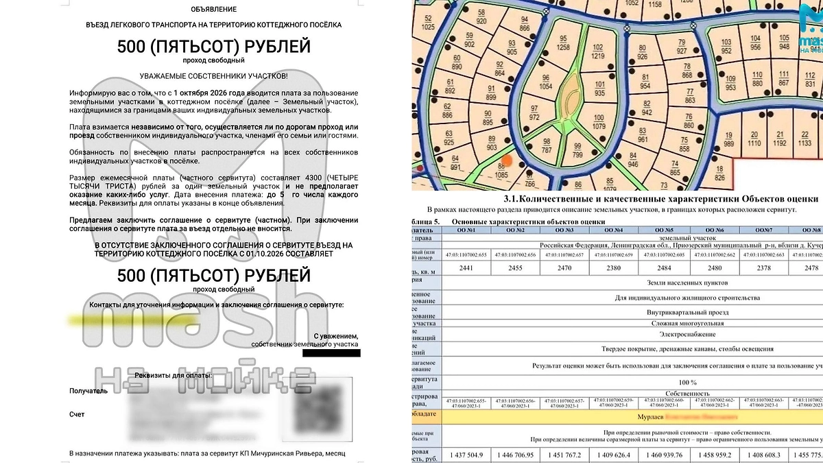 Жители посёлка под Петербургом пожаловались на платный проезд к своим домам. Фото © Telegram / Mash на Мойке