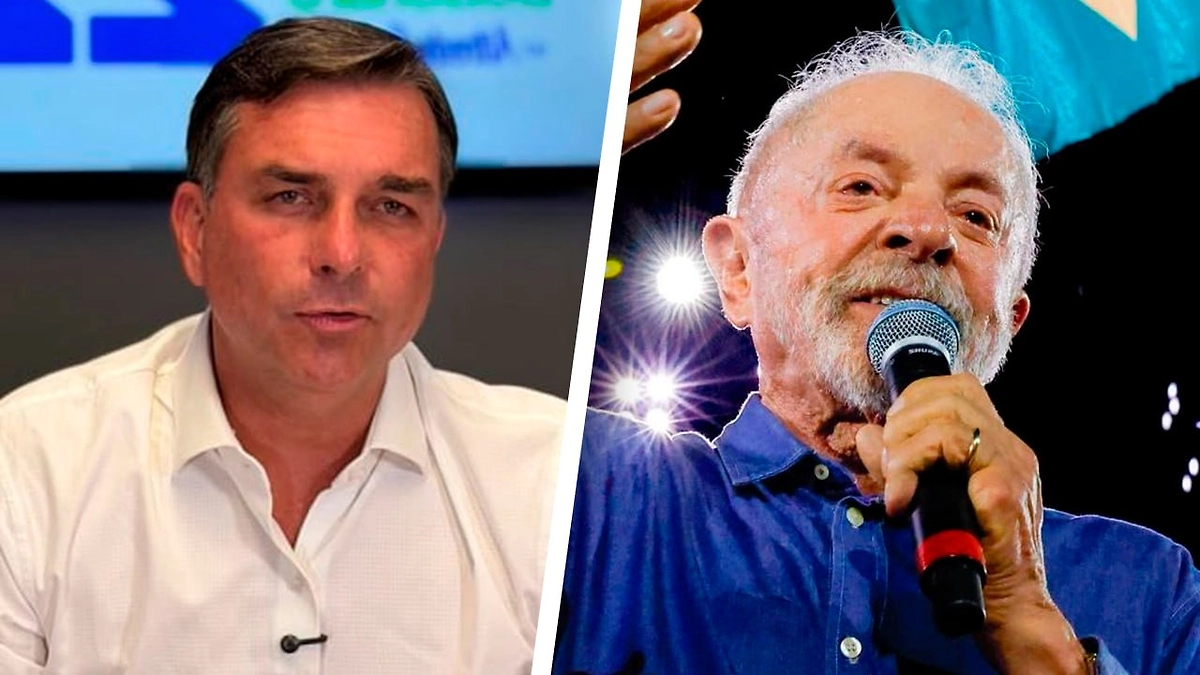 Флавиу Болсонару и Лула да Силва. Обложка © X / Flávio Bolsonaro / Lula