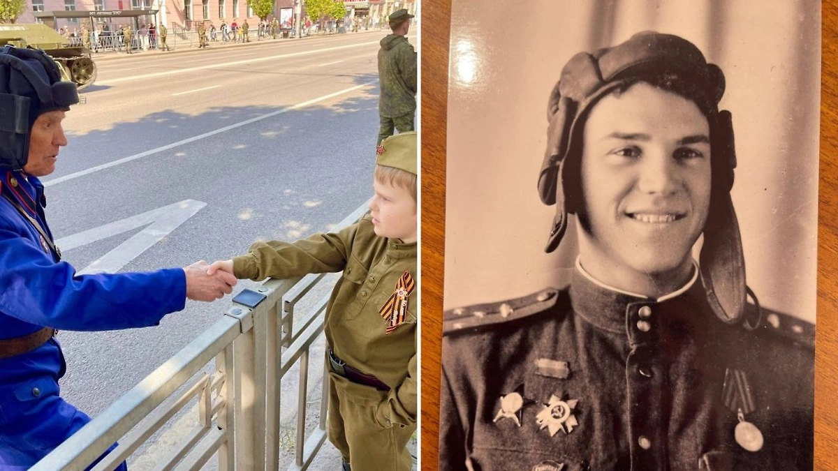 Ветеран Борисов в 100 лет командовал Т-34 и установил рекорд России. Фото © Telegram / Книга рекордов России