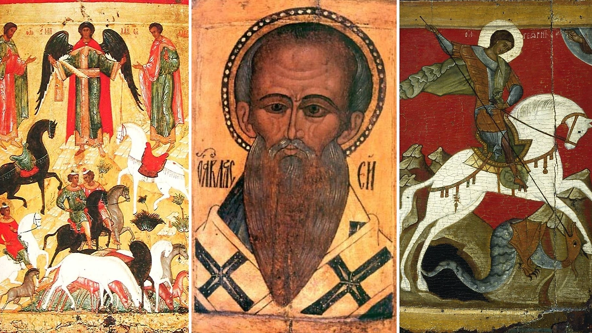Иконы Флора и Лавра, Власия и Георгия для хозяйства. Фото © Wikipedia, © Wikipedia, © Wikipedia 