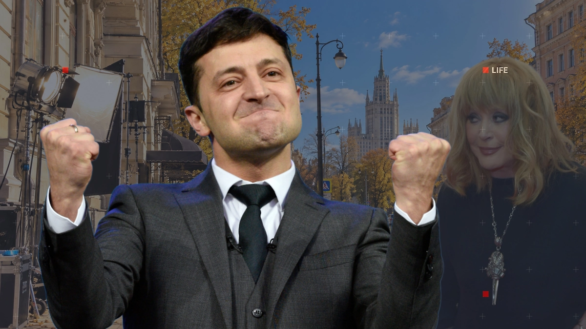 Ему помогала Пугачева? Как Владимир Зеленский смог закрепиться на киностудиях Москвы. Обложка © коллаж © Life.ru фото © РИА Новости / Стрингер, Евгения Новоженина, ИИ-иллюстрация: создано редакцией Life.ru с использованием ChatGPT (OpenAI)
