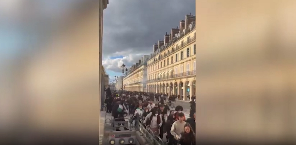 Лувр ограничил доступ посетителей на фоне массовых протестов в Париже. Видео © X/Nexta