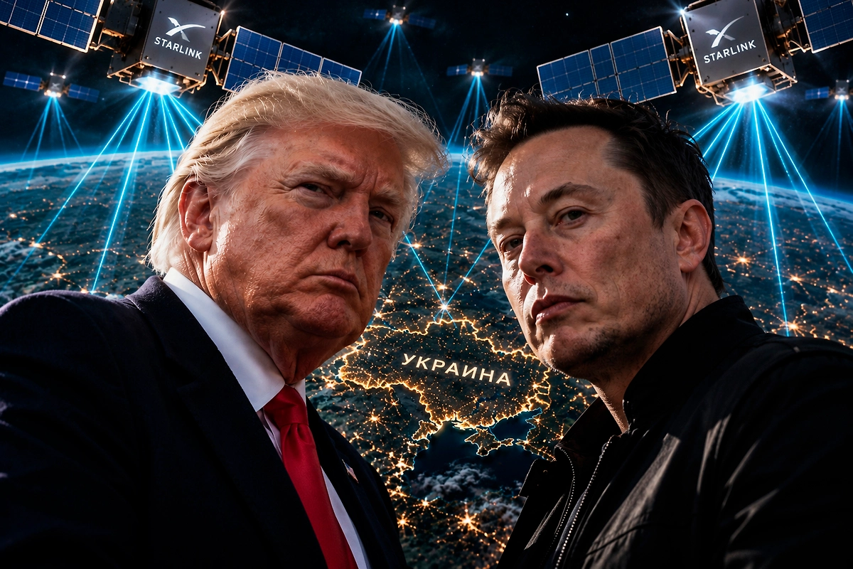 Оно само или как: кто и зачем отключает Starlink на Украине. ИИ-иллюстрация: создано редакцией Life.ru с использованием ChatGPT (OpenAI)