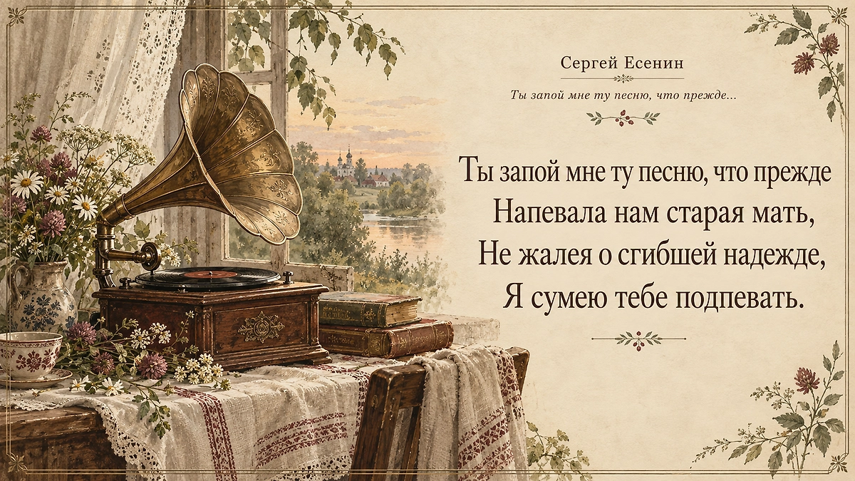 Стихи Есенина сестре Шуре: о чём «Ты запой мне ту песню». ИИ-иллюстрация: создано редакцией Life.ru с использованием ChatGPT (OpenAI).