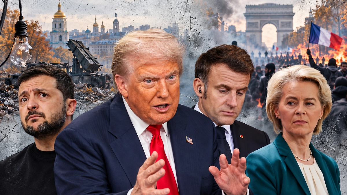 Европу охватили погромы, денег нет, Макрон сбежал, Трамп мечется, Зеленский ноет. Коллаж © Life.ru. Обложка © Shutterstock / FOTODOM / Alexandros Michailidis, Juergen Nowak, Joey Sussman, © ИИ-иллюстрация: создано редакцией Life.ru с использованием ChatGPT (OpenAI)
