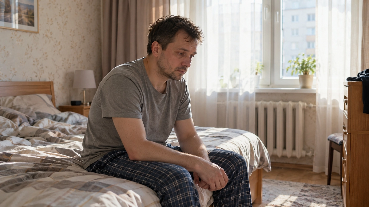 Когда утром тяжелее, чем вечером: признаки депрессии. ИИ-иллюстрация: создано редакцией Life.ru с использованием ChatGPT (OpenAI)