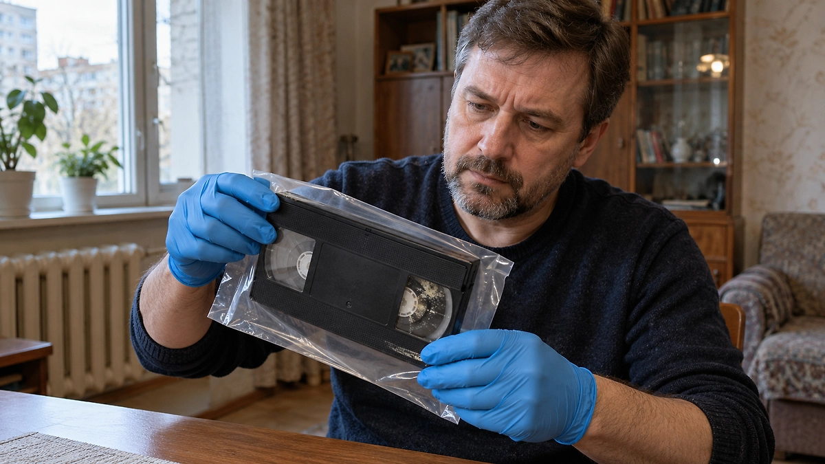 Как проверить старую видеокассету на плесень. ИИ-иллюстрация: создано редакцией Life.ru с использованием ChatGPT (OpenAI)