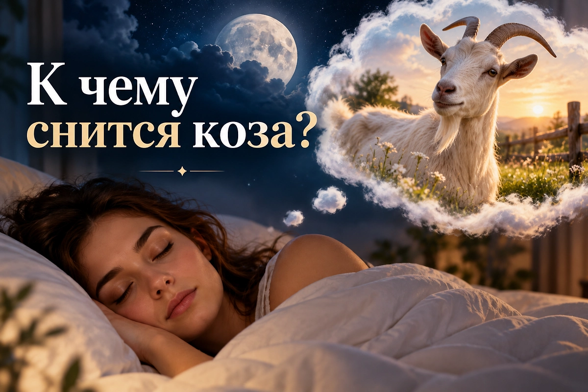 К чему снится коза: белая, черная, доить — толкование сна. Обложка © ChatGPT