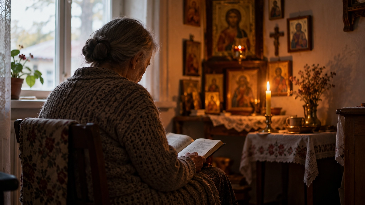 Акафист иконе «Всех скорбящих Радость». Фото ИИ-иллюстрация: создано редакцией Life.ru с использованием ChatGPT (Open AI)