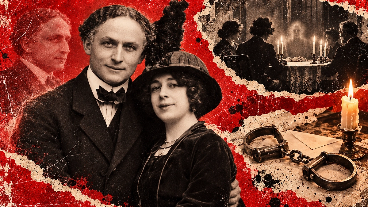 100 лет со дня смерти Гарри Гудини: как его супруга Бесс пыталась связаться с умершим иллюзионистом. Обложка © ИИ-иллюстрация: создано редакцией Life.ru с использованием ChatGPT (OpenAI)