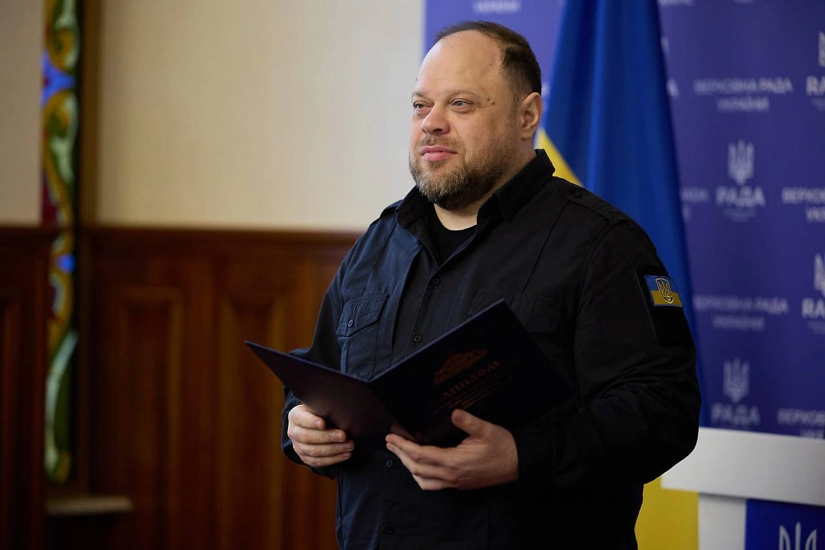 Руслан Стефанчук. Обложка © Telegram / Пресс-служба Верховной рады