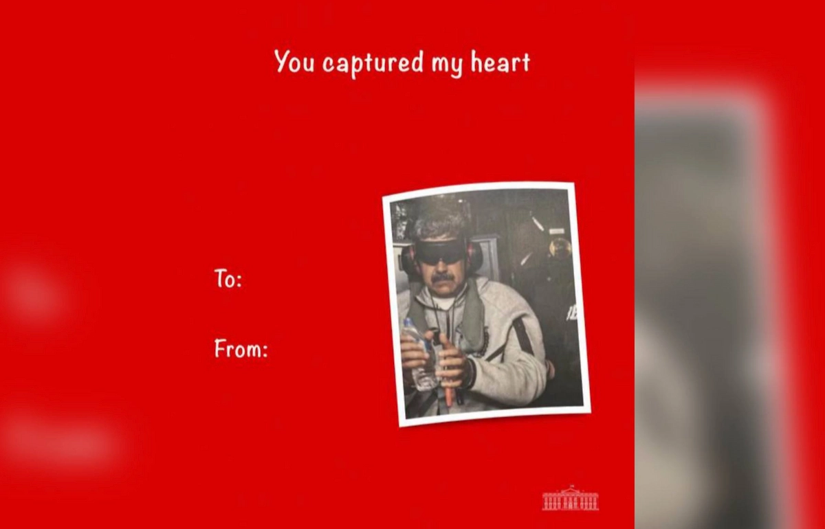 Белый дом к 14 февраля опубликовал провокационные валентинки. Фото © X / White House