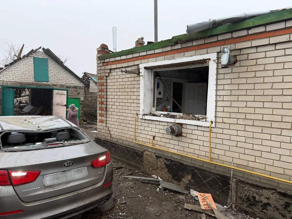 Последствия атаки ВСУ на посёлок Центральный в ЛНР. Фото © MAX / Леонид Пасечник