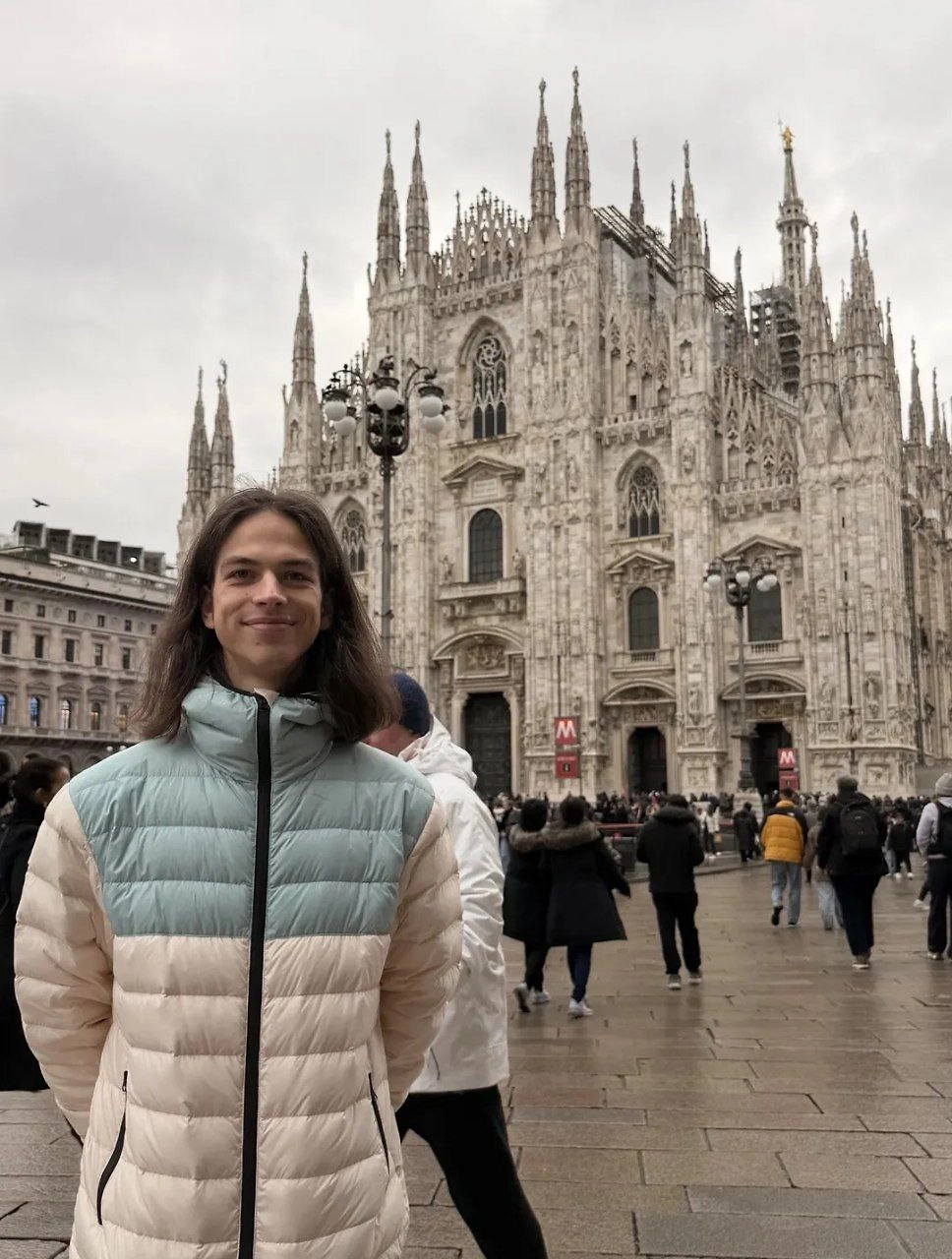 Гуменник в Милане. Фото © Instagram (признан экстремистской организацией и запрещён на территории Российской Федерации)/ petr_og