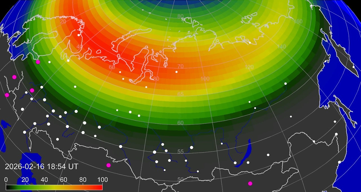 Корональная дыра на Солнце в виде дракона подарила северянам полярное сияние