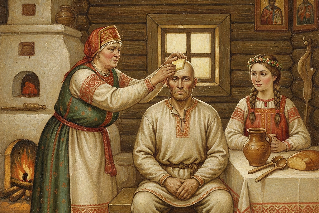 Тёщин день на Масленицу: Зачем смазывали будущего зятя на Руси? Фото © Nano Banana AI