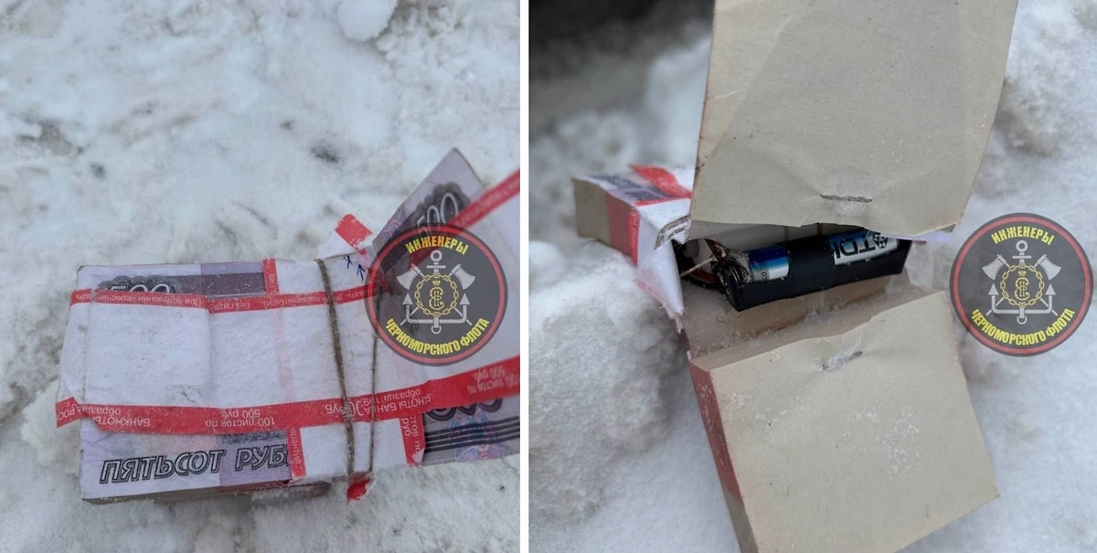 В Подмосковье нашли денежную пачку, соединённую со взрывным устройством. Фото © VK / Типичное Пушкино