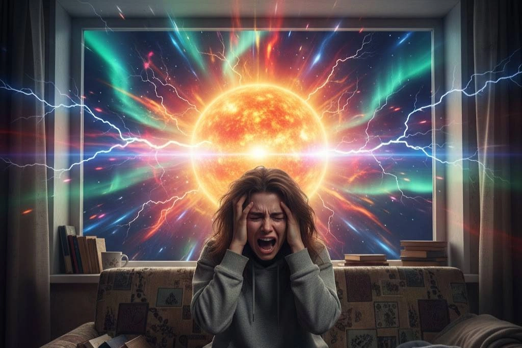 Магнитные бури сегодня в Москве: будет ли геошторм 24, 25 и 26 февраля 2026 года? Обложка © Gemini Nano Banana