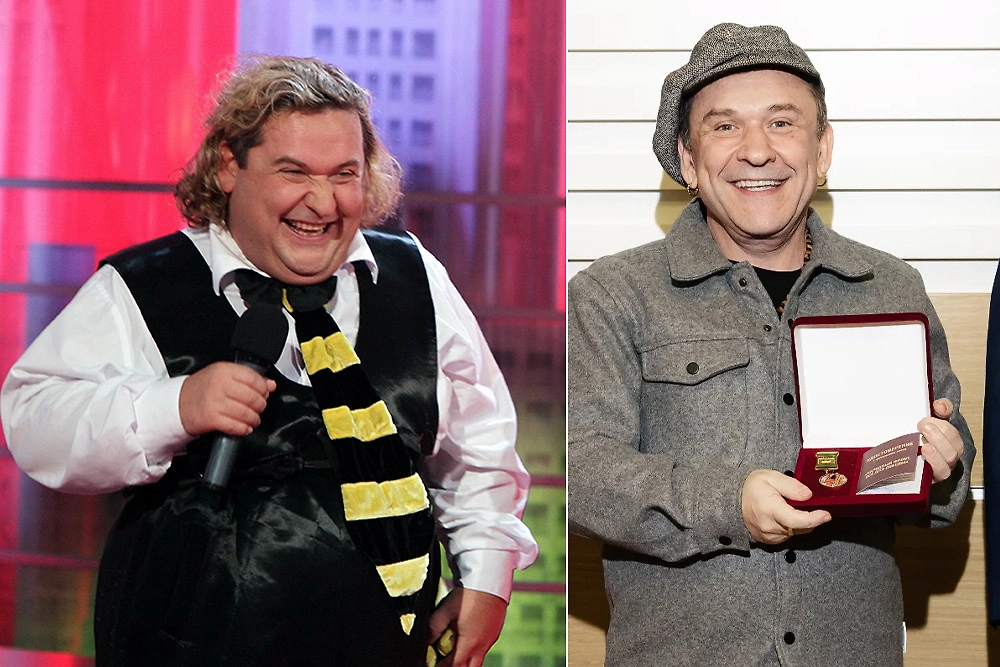 Юморист Александр Морозов сбросил порядка 40 кило. Фото © ТАСС /Юрий Самолыго, © Instagram (признан экстремистской организацией и запрещён на территории Российской Федерации) / morozov_artist