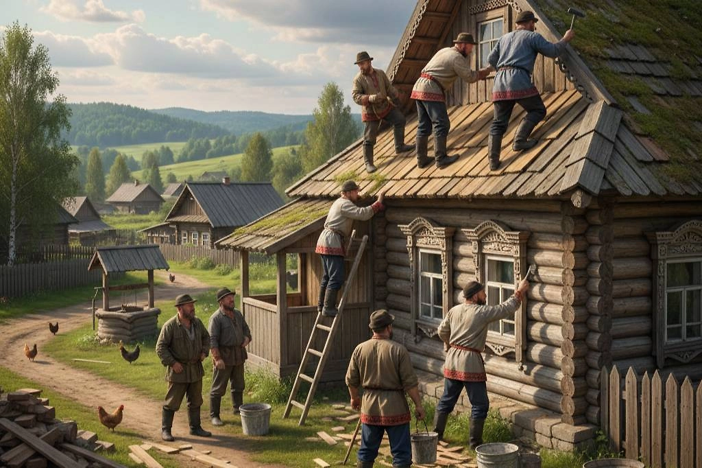 Что иностранцы замечают в русской деревне в первую очередь. Фото ©&nbsp;Nano Banana AI