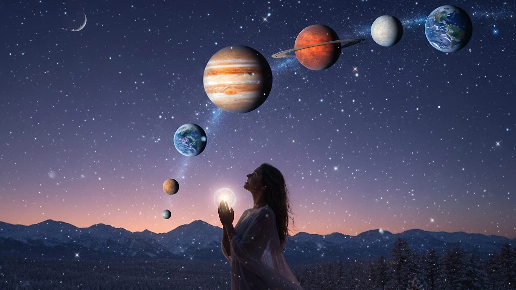Как правильно загадывать желания в парад планет 2026 года? Фото © Nano Banana AI