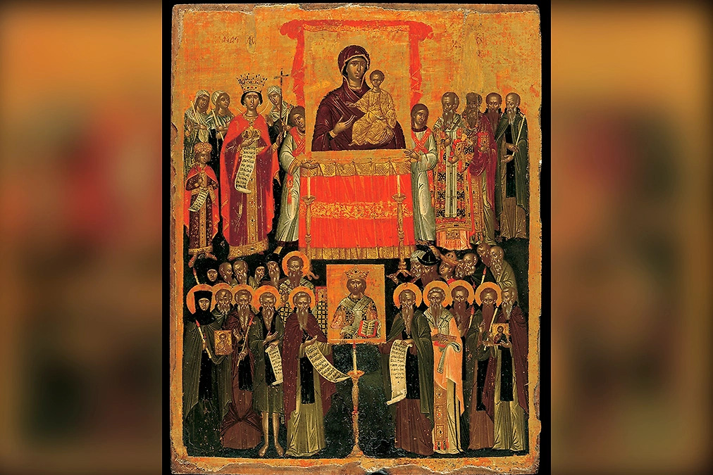 Икона Торжества Православия: изображена Богородица «Никопея». Фото © Wikipedia 
