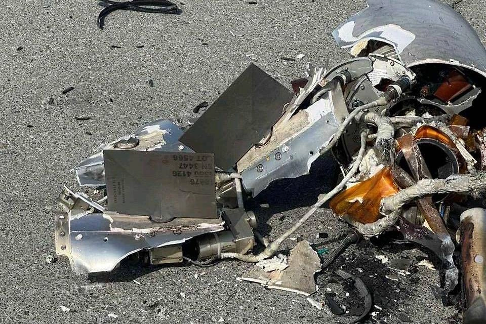 Сбитая иранская ракета. Фото © X / وزارة الدفاع |MOD UAE