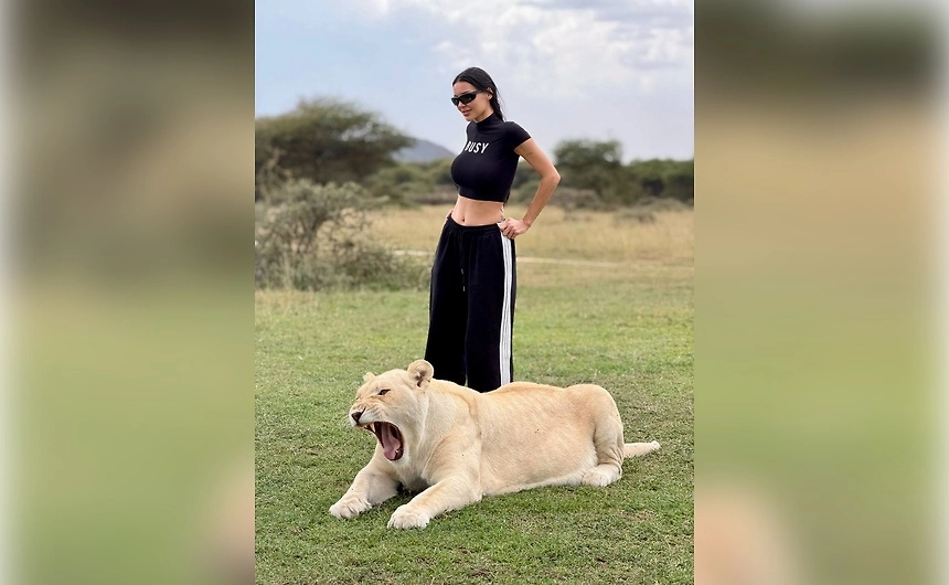 Самойлова в Африке. Фото © Telegram / Samoylovaoxana