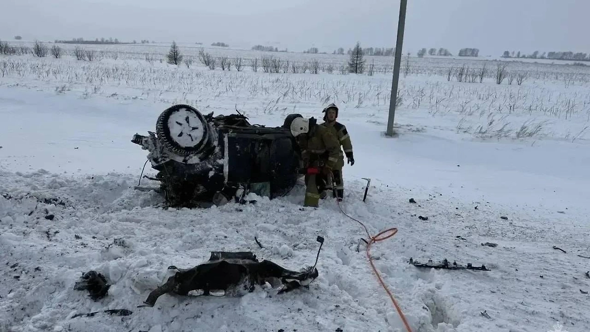 В Оренбургской области в ДТП погибли четыре человека. Фото © МАХ/ МЧС Оренбургской области