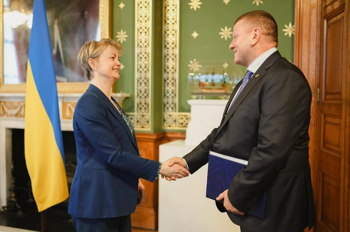 Иветт Купер и Валерий Залужный. Фото © Пресс-служба Валерия Залужного