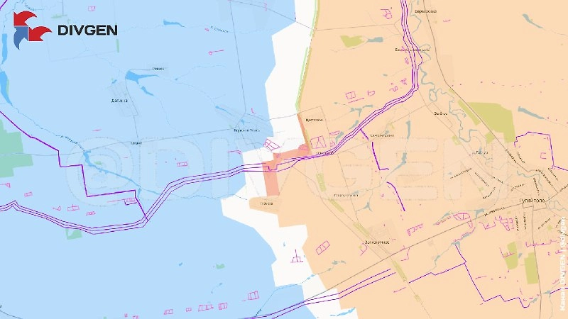 Карта СВО на 15 марта 2026 года. Штурмовики «Востока» приступают к освобождению Верхней Терсы. Фото © Telegram / DIVGEN 🚩 Карта СВО