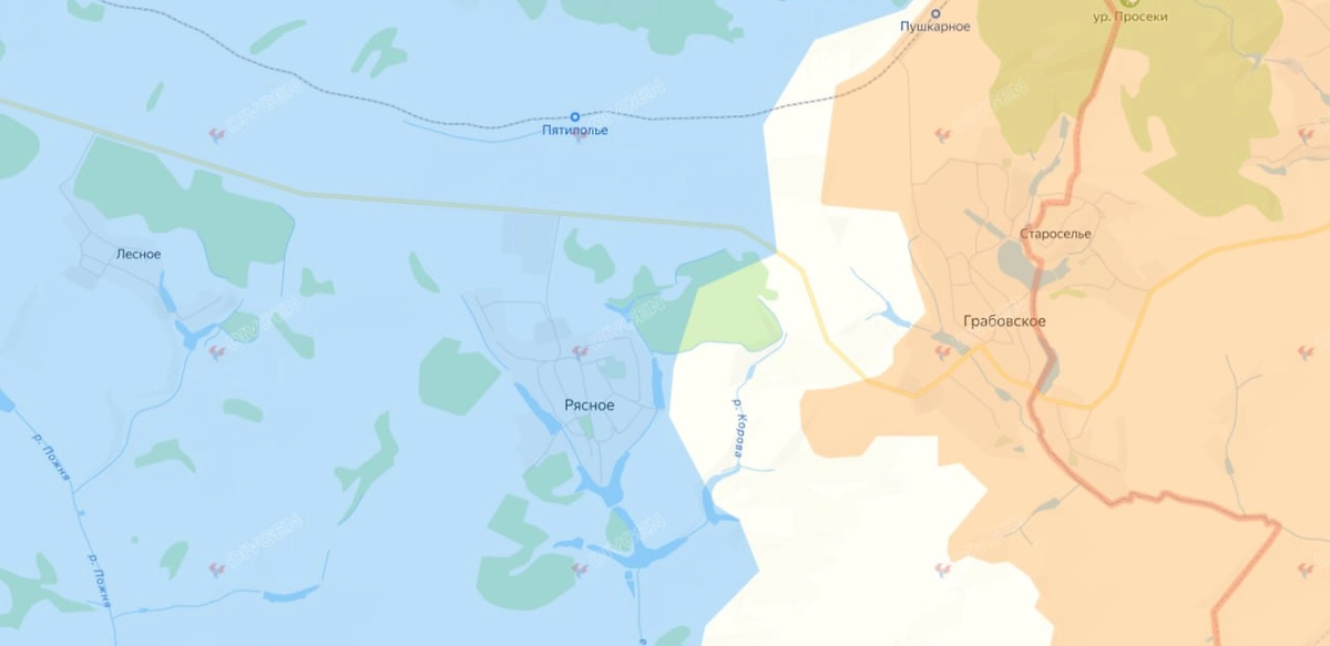 Карта СВО на 16 марта 2026 года. ВС РФ вытесняют ВСУ из Рясного. Фото © divgen