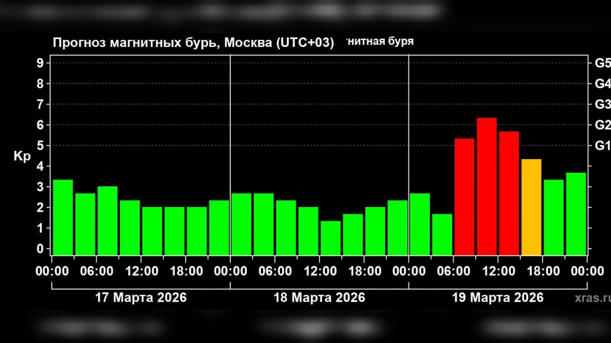 Учёные предупредили о сильной магнитной буре на Земле 19 марта. Фото © Telegram / Лаборатория солнечной астрономии (XRAS)