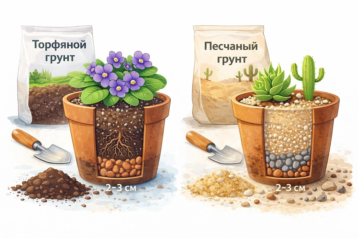 Как подготовить грунт для пересадки растений? © ChatGPT / Софья Кузнецова