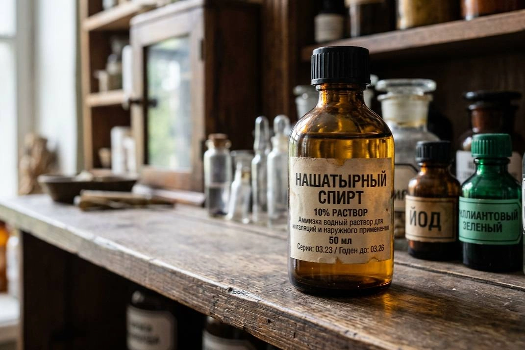 Советские лайфхаки для уборки: нашатырный спирт вместо бытовой химии. Фото © Gemini Nano Banana