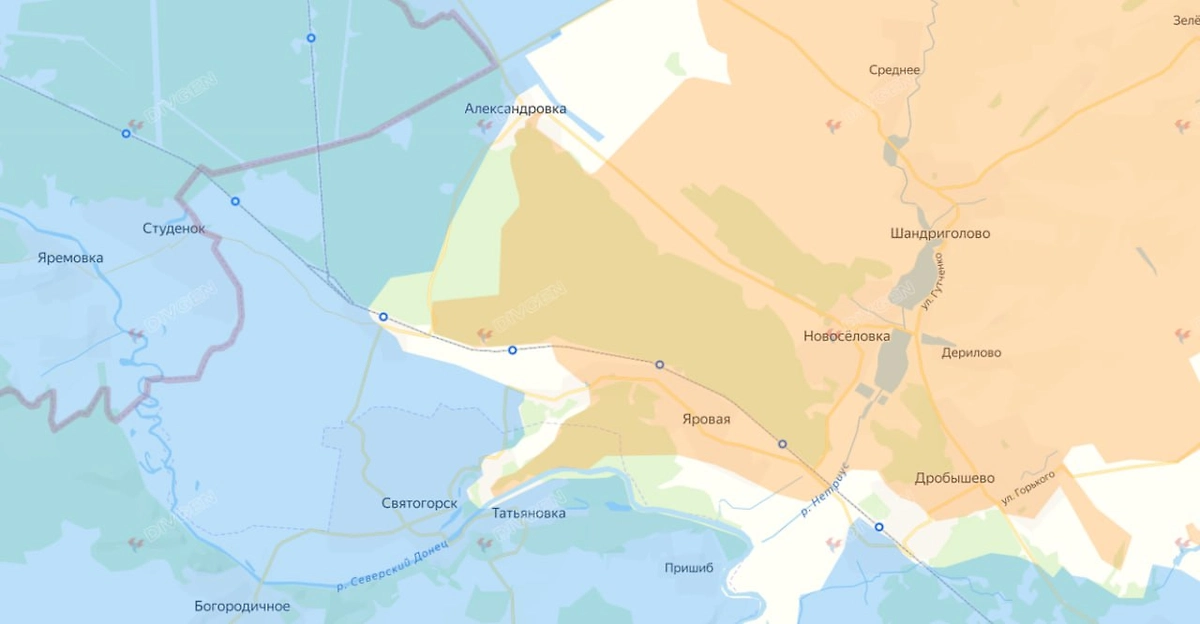 Карта СВО на 19 марта 2026 года. Армия России освободила Александровку. Фото © divgen