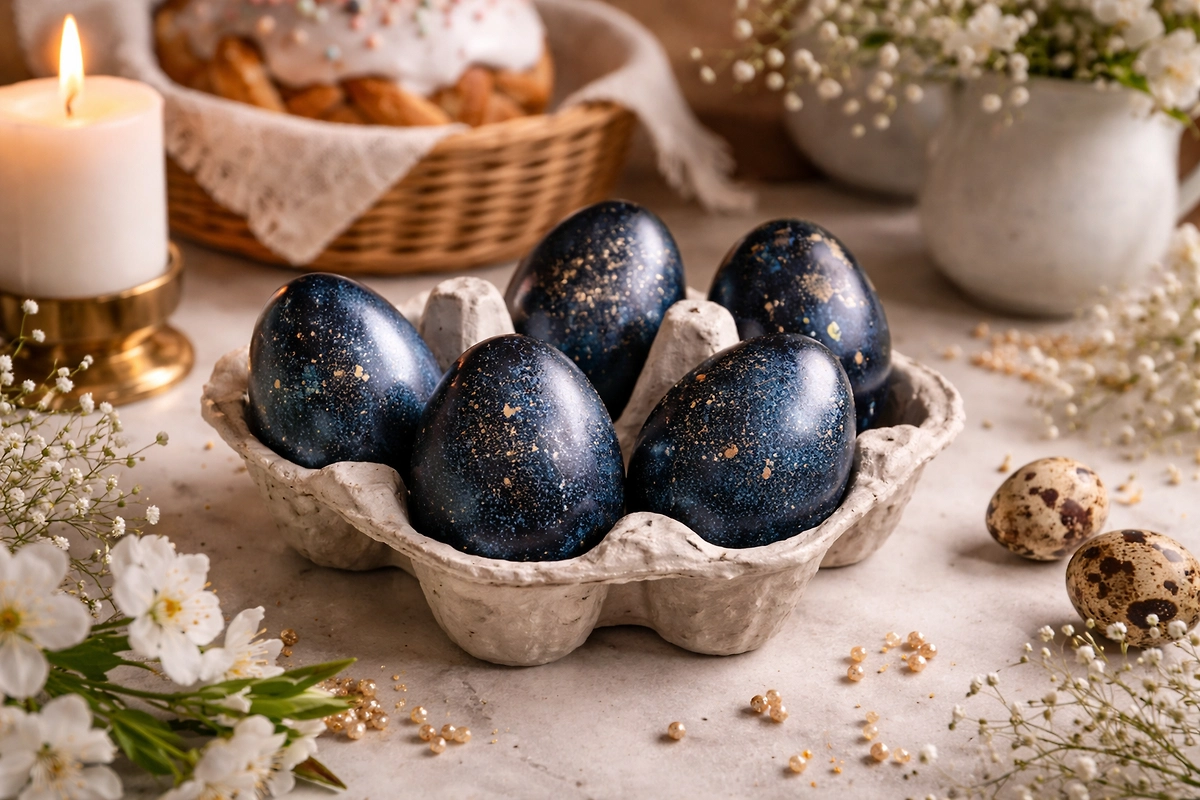 Пасхальные яйца для «Инстаграм» 2026: необычные варианты украшения яиц на праздник. © GPTChat / Софья Кузнецова