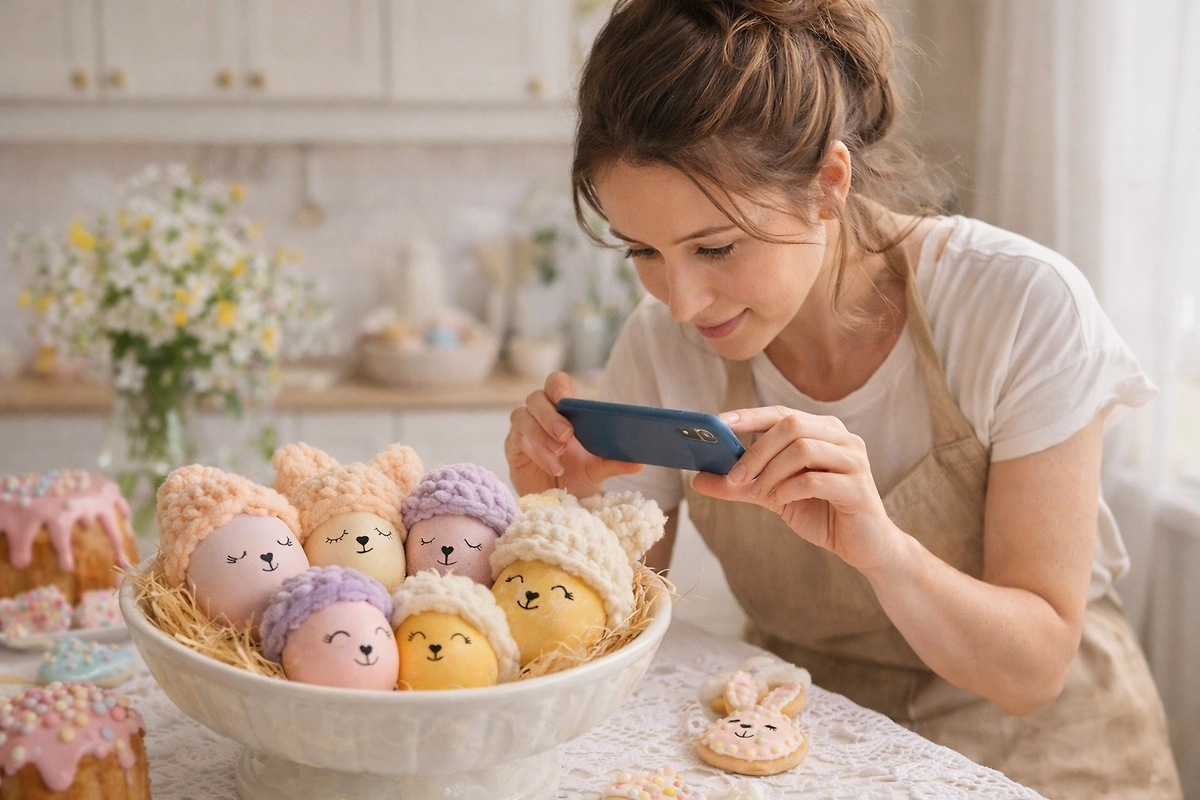 Тренды на Пасху 2026: как удивить гостей и подписчиков? Идеи для фото и рецепты. © GPTChat / Софья Кузнецова