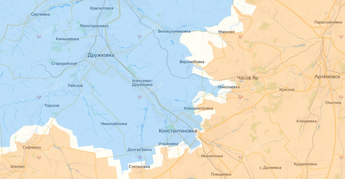 Карта СВО на 11 марта 2026 года. Российские войска ведут бои за Константиновку. Фото © divgen.ru