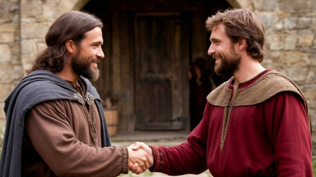 История рукопожатия: почему пожимают правую руку? Фото © «Шедеврум»