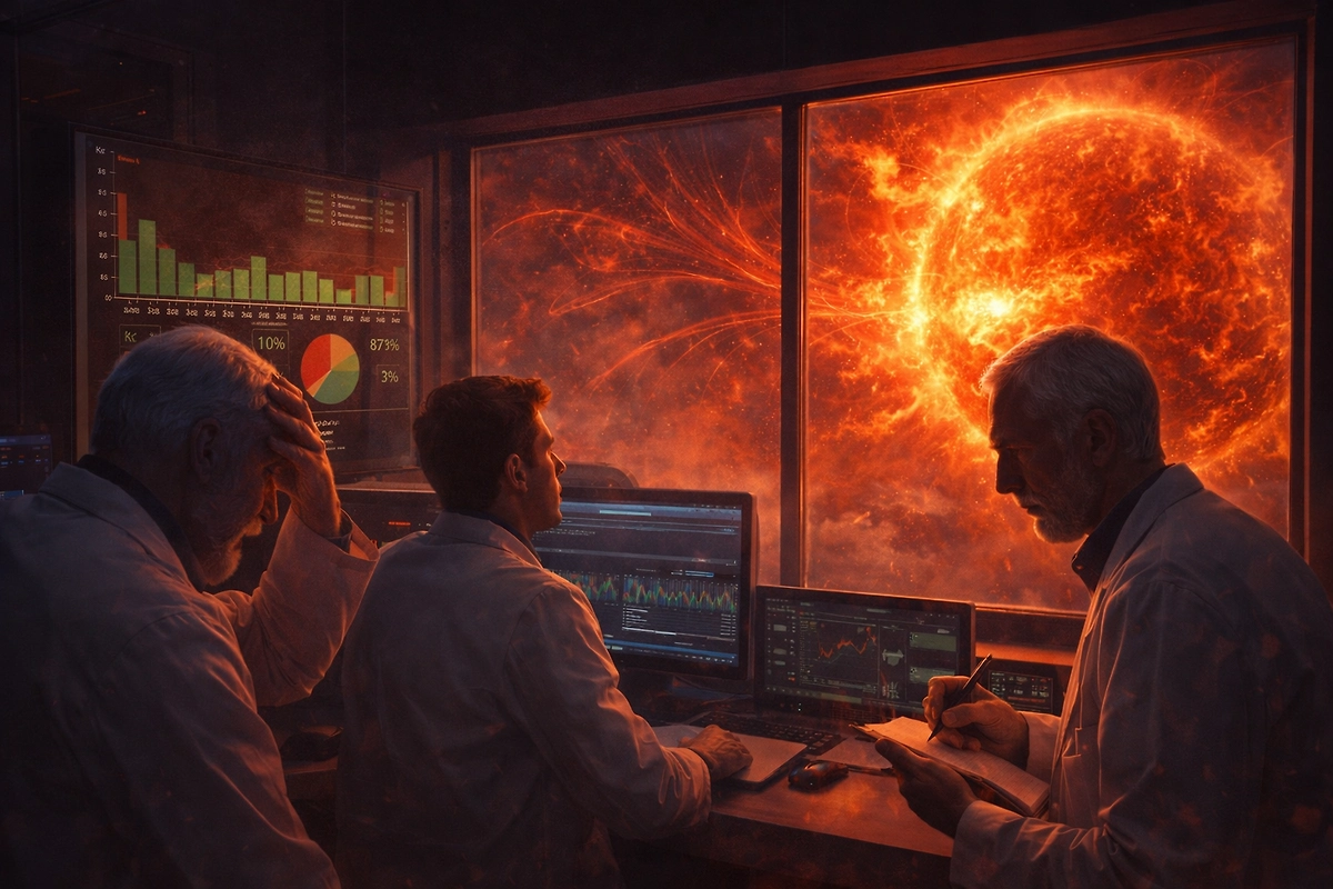 Что говорят учёные ИКИ РАН про штиль, почему графики магнитных бурь на 10, 11 и 12 марта им не нравятся? Фото © ChatGPT / Карина Морозова