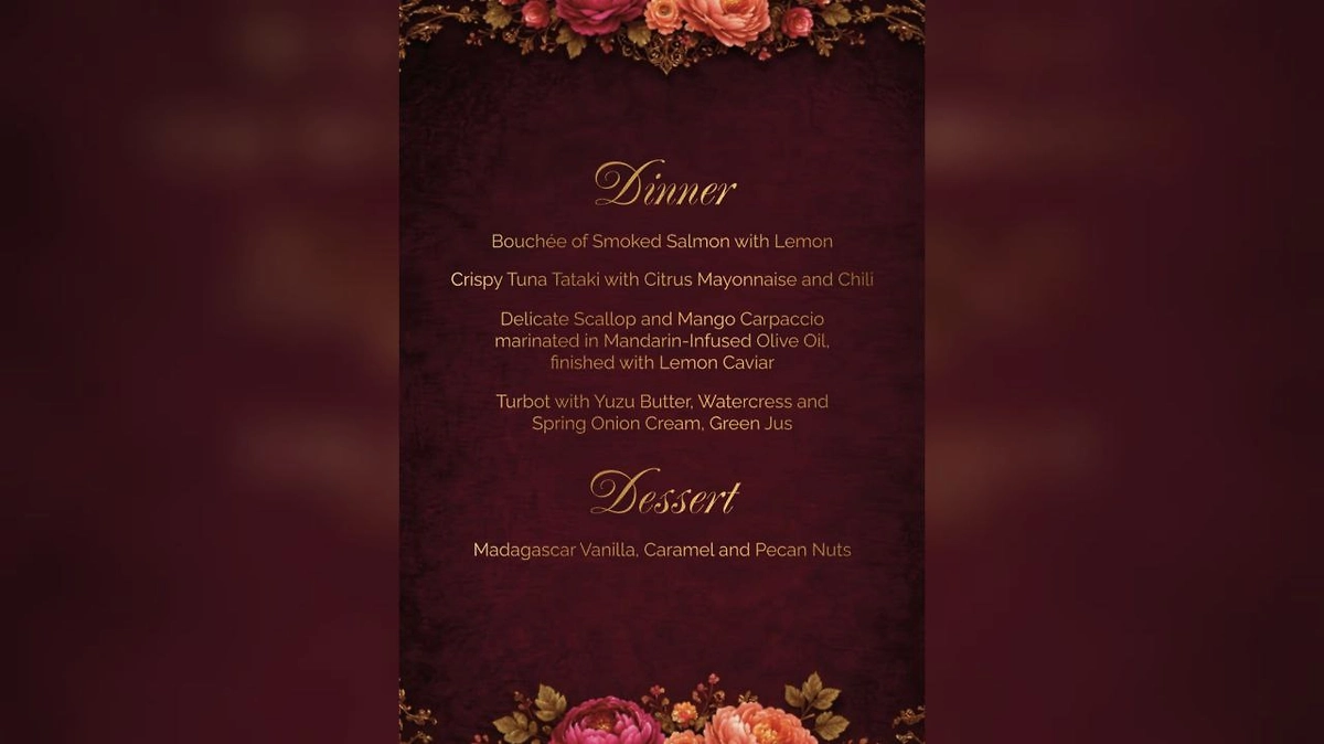 Меню на дне рождения Бородиной. Фото © Life.ru