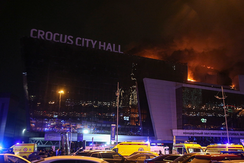 Теракт в «Крокус сити холле» 22 марта 2024 года. Фото © ТАСС / VASILY PRUDNIKOV / ЕРА 