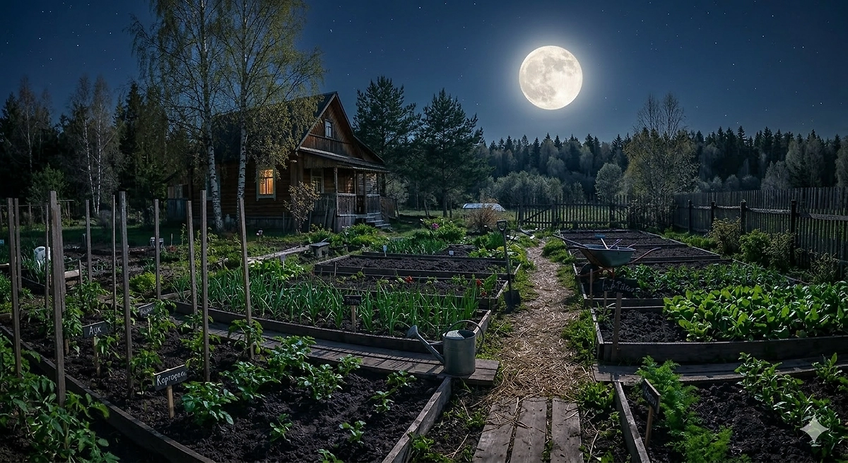 Лунный календарь 2026 для рассады: как Луна влияет на рост растений? Фото © Nano Banana AI